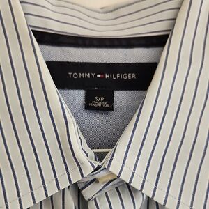 Tommy Hilfiger Blue Dress Shirt with Stripes